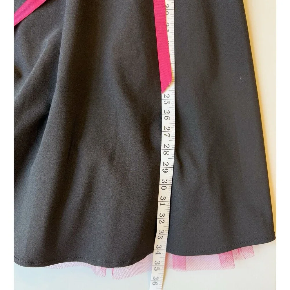 Vintage Rampage Strapless Dress Size 9 Pink Black Whimsi Goth A-Line 90s Y2K